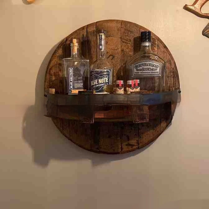 Wooden Whiskey Wine Display Table Storage Table