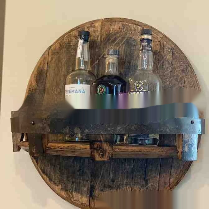 Wooden Whiskey Wine Display Table Storage Table