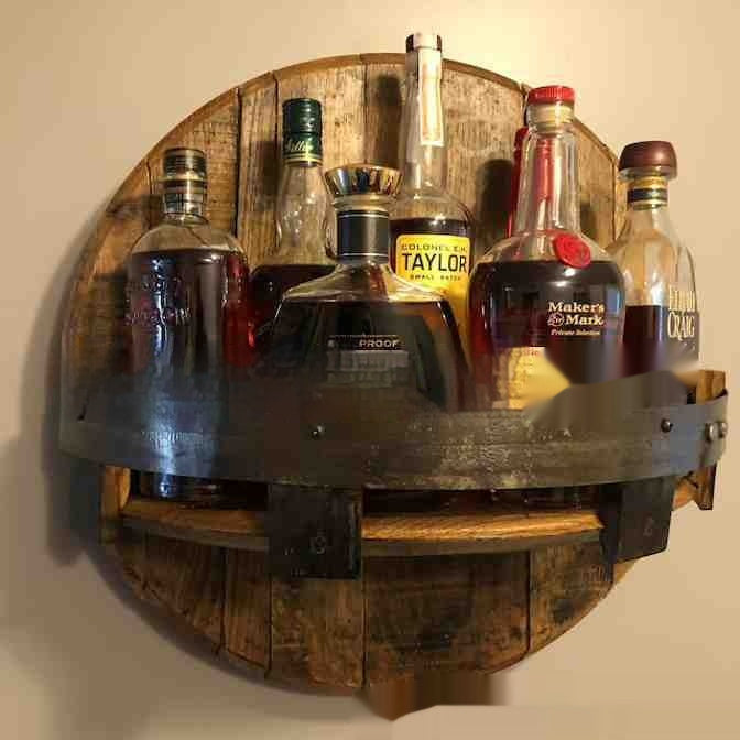 Wooden Whiskey Wine Display Table Storage Table