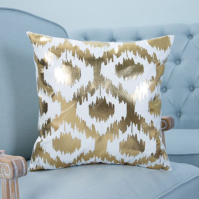 Super Soft Pineapple Love Letter Bronzing Hot Silver Pillowcase Cotton And Linen Car Sofa Cushion