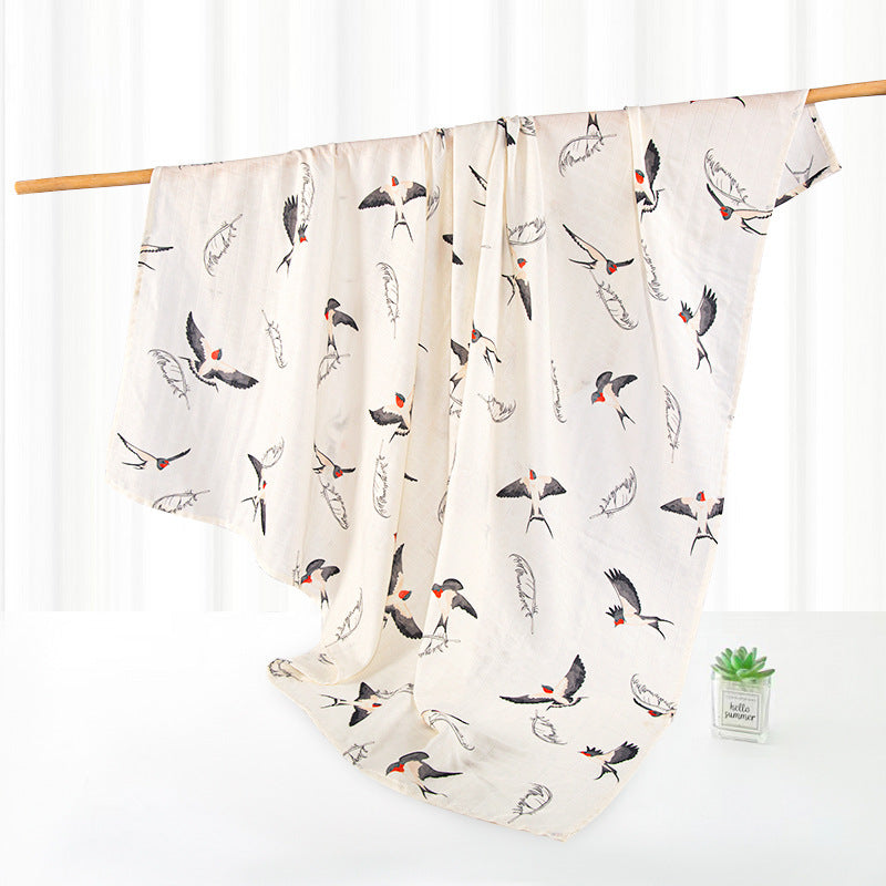 Baby Bamboo Cotton Gauze Bath Towel Baby's Blanket Cover Blanket