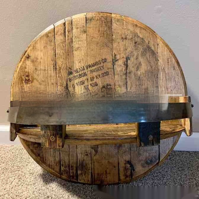 Wooden Whiskey Wine Display Table Storage Table