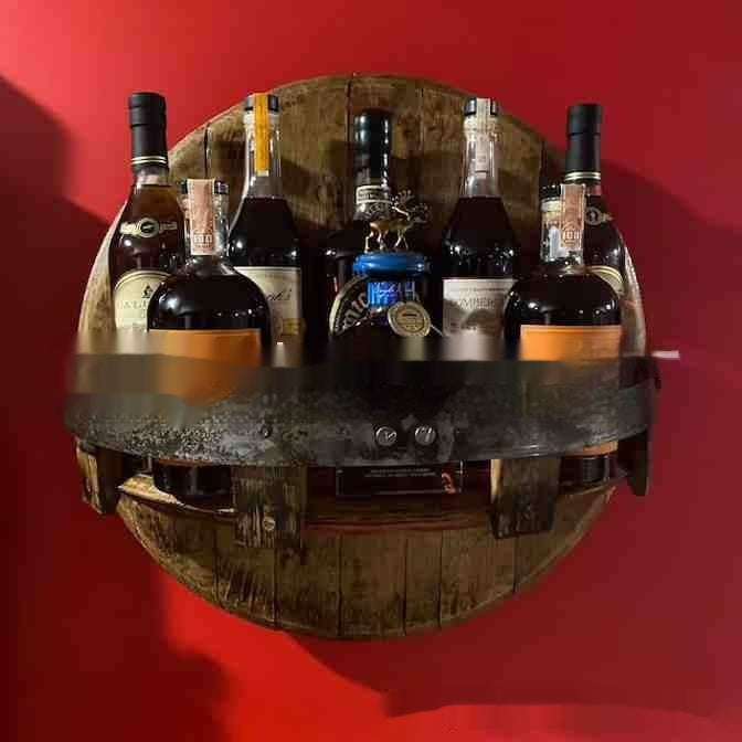 Wooden Whiskey Wine Display Table Storage Table